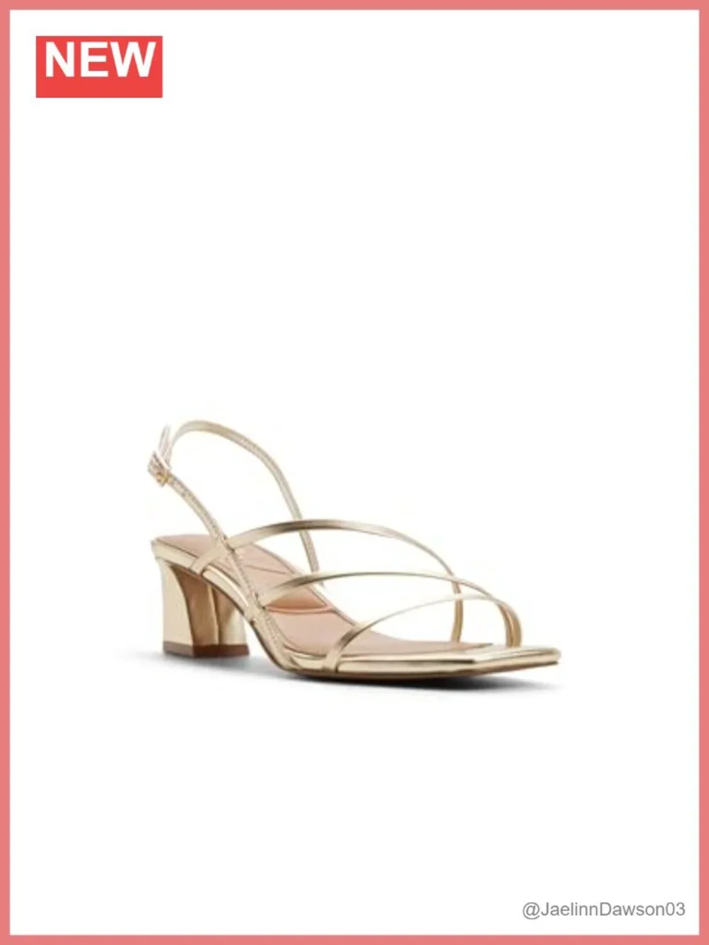 Strappy Block Heel Sandals Square Toe Slingback Women's